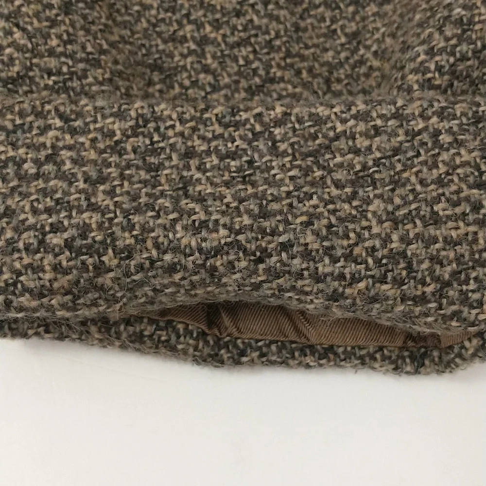 Jeanne Engelhart FLAX Jacket Wool Blend Corduroy Trim Oversized Natural Neutral - Picture 9 of 9